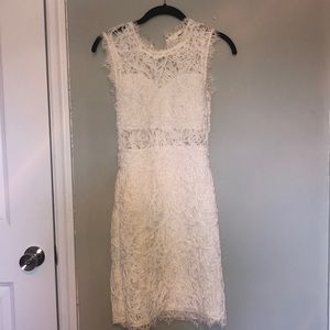Gorgeous white lace fitted summer dress